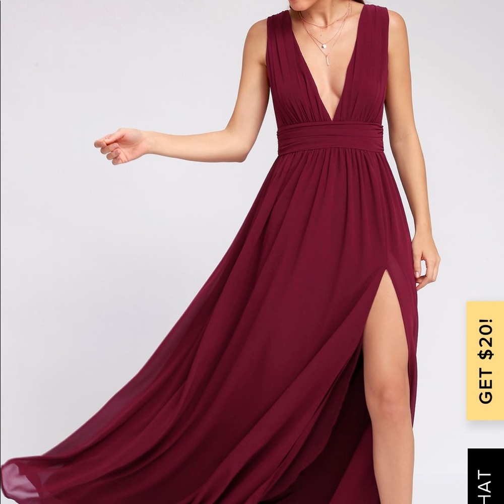 Burgundy maxi dress
